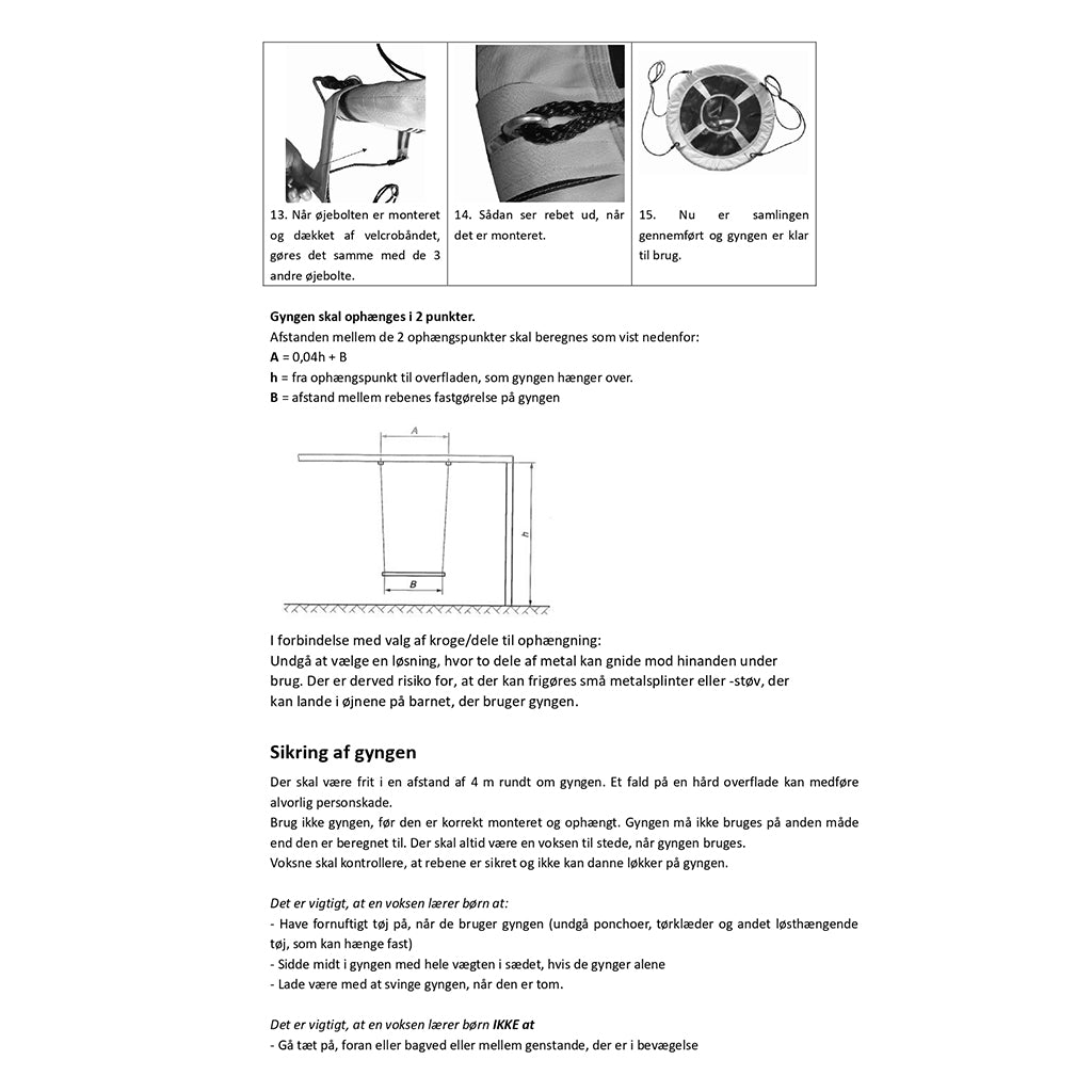 KREA rund redegunga, Ø: 70 cm - Svart