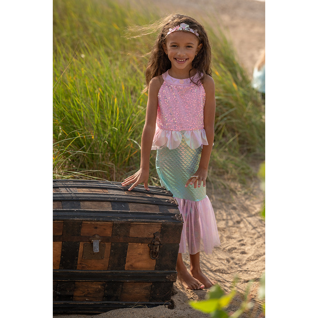 Great Pretenders utklädningskläder, Sjöjungfruklänning, Misty pink - Strl. 3-8 år