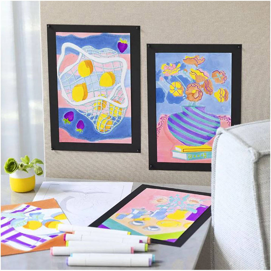 Illustration Marker, dubbel, linje 1 + 8 mm, 24 st. - Pastellfärger, standardfärger