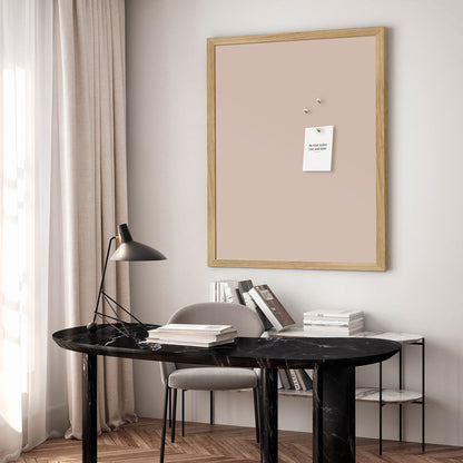 Anslagstavla med ekträram, Soft Blush - 62 x 42 cm