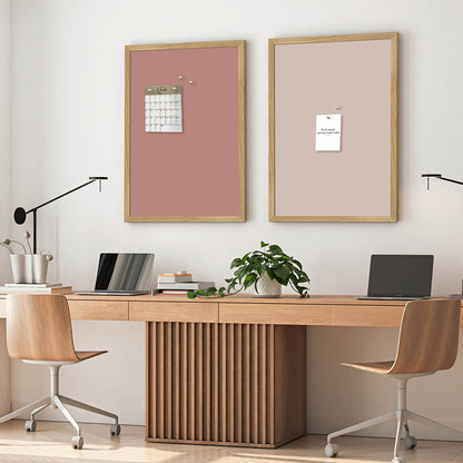 Anslagstavla med ekram, Dusty Rose - 62 x 42 cm