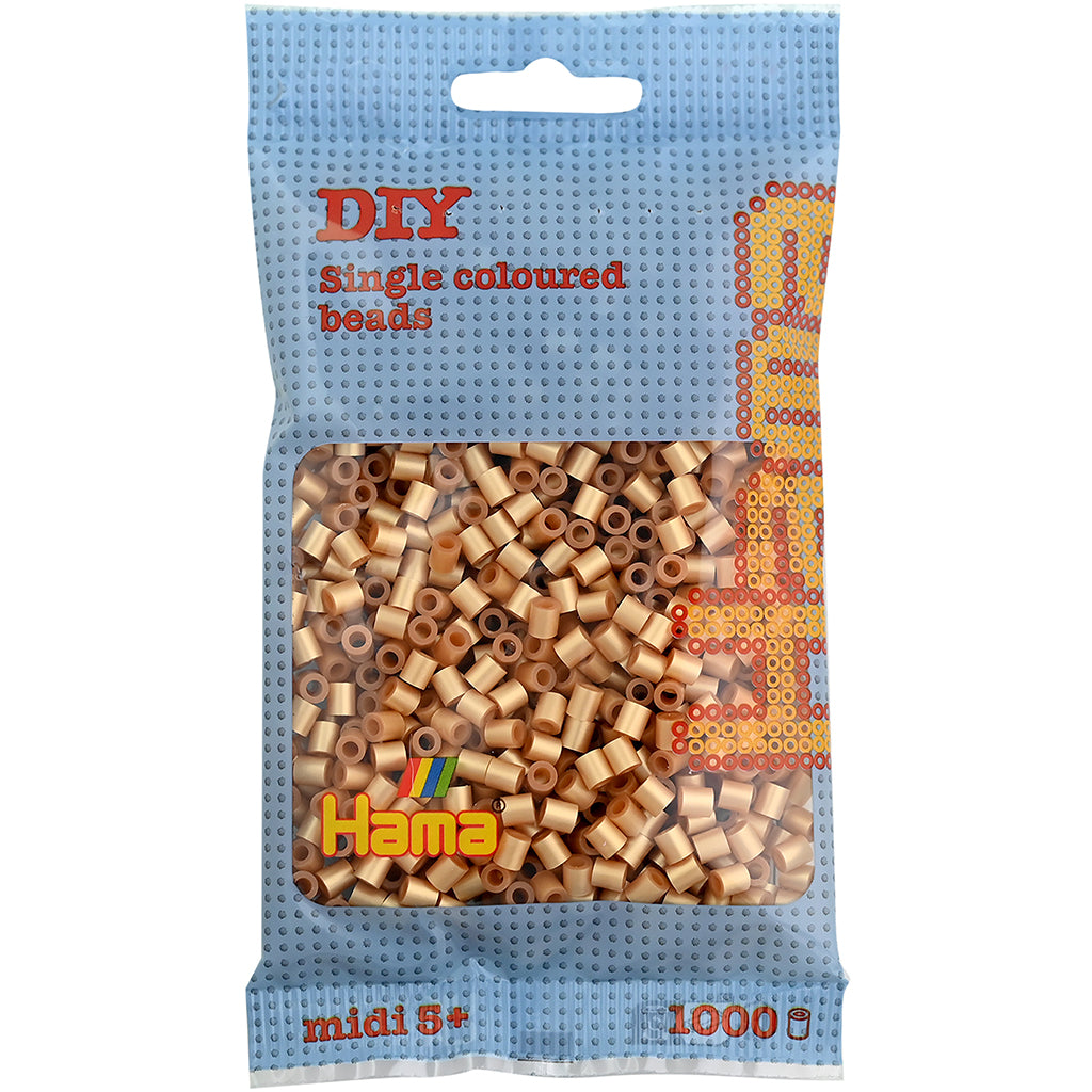 Hama Midi-pärlor i påse, Guld - 1000 st