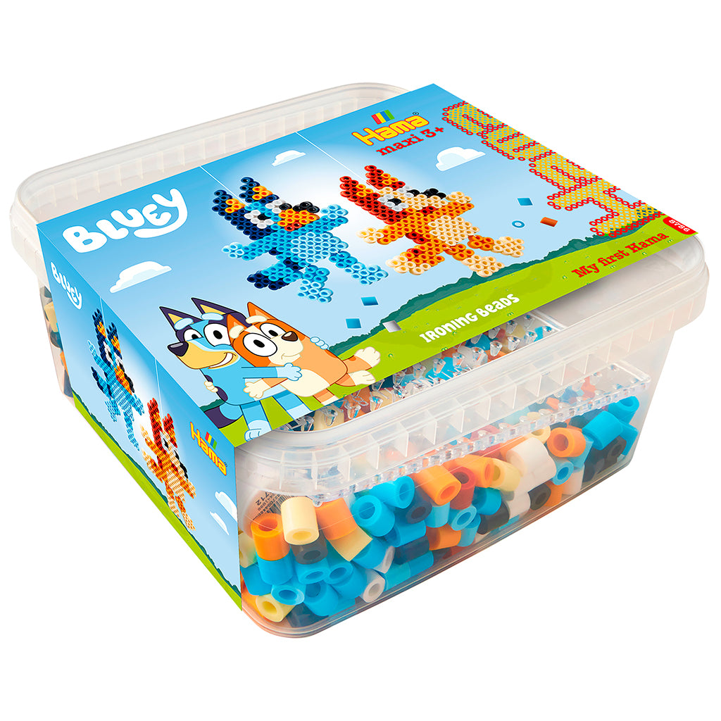 Hama Maxi pärlplattsats i burk, Bluey