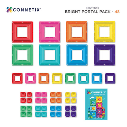 CONNETIX Connetix Bright Portal Pack - magnetset - 48 delar