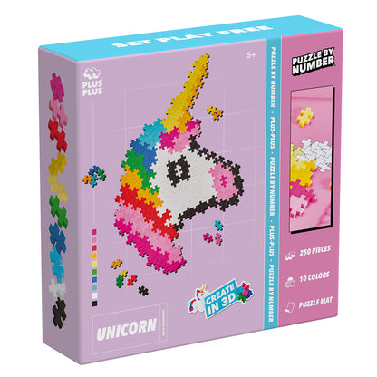 Plus-Plus Puzzle by Number, Enhörning - 250 bitar