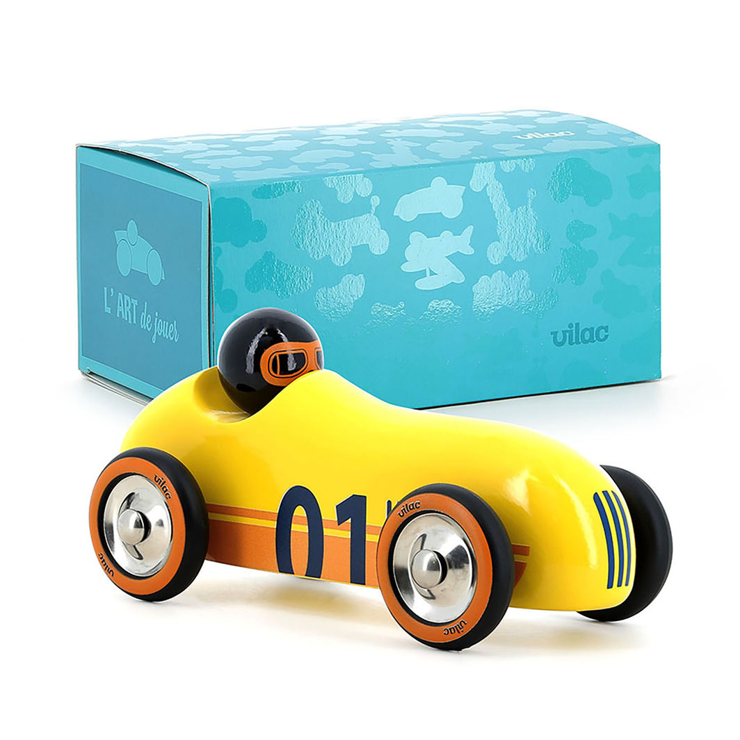 Vilac Vintage Racerbil, Old Sport - Gul