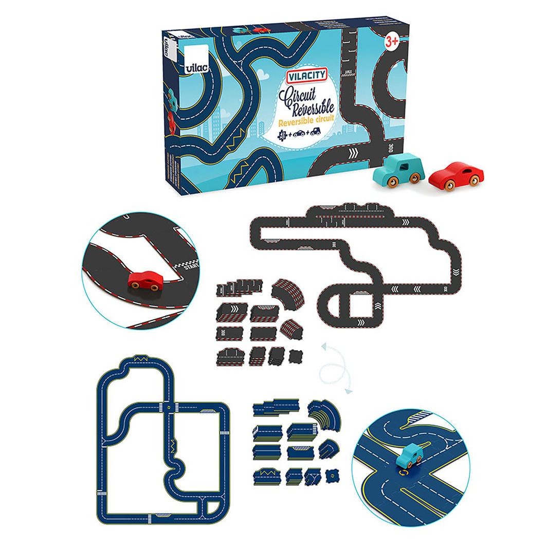 Vilac Vilacity vändbar racerbana, 42 delar