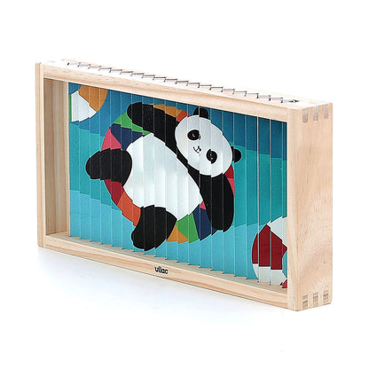 Vilac Agamografisk puslespil m. 20 brk, 4-dimensionelt design - Dyr