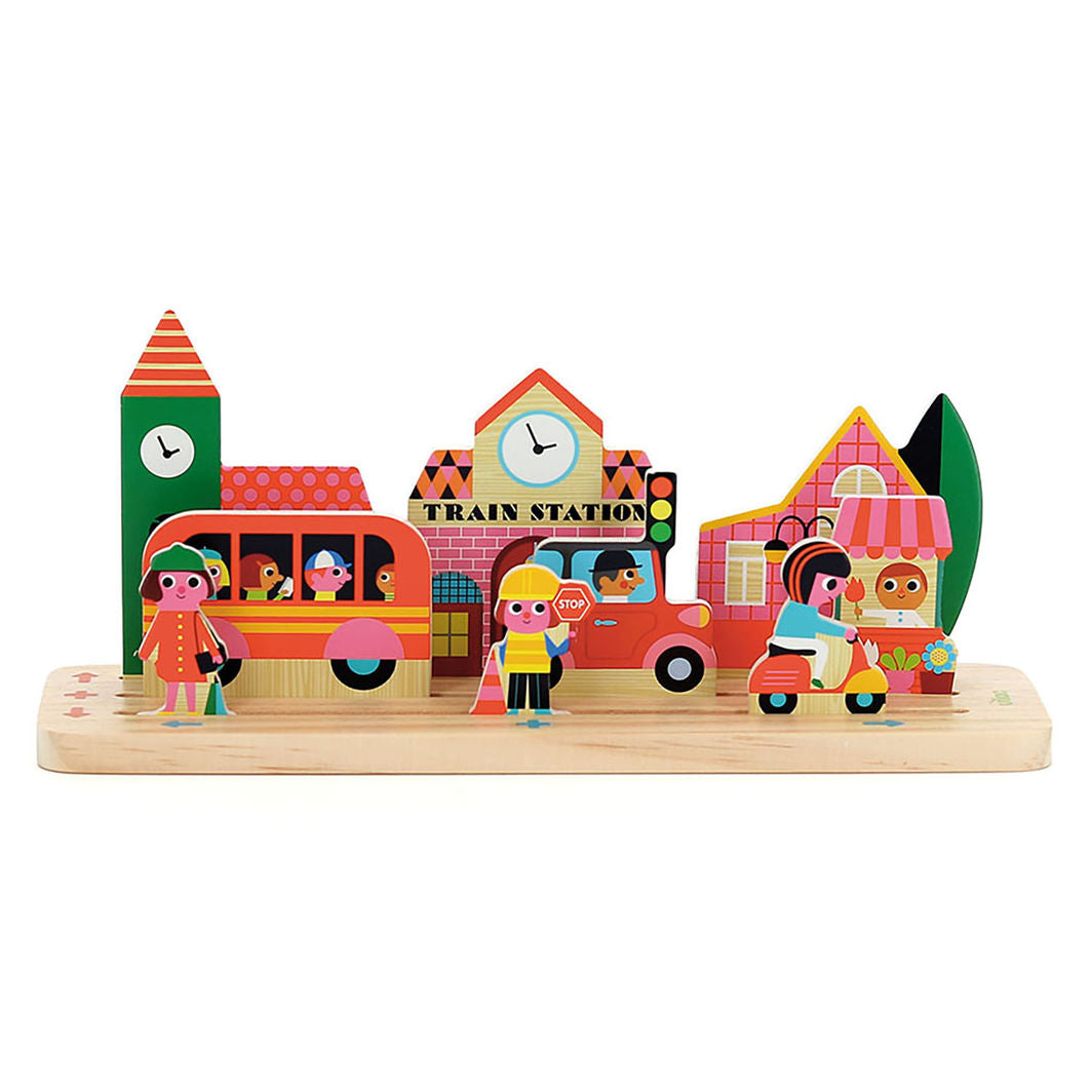 Vilac kombinationsspil, Oussassplass hjernetræning - Byen