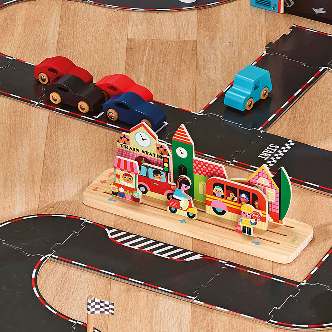 Vilac kombinationsspel, Oussassplass hjärnträning - Staden