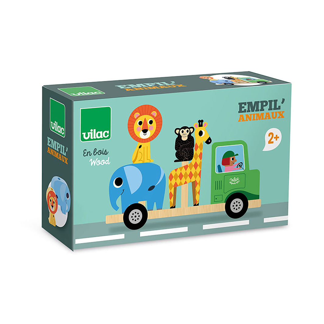 Vilac Traktor med släp och stapeldjur