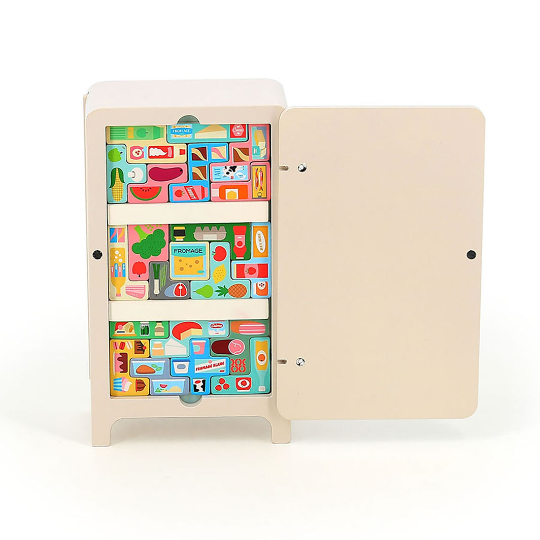 Vilac Magnetleksak för en person, Logikspel med 21 delar - Kylskåp