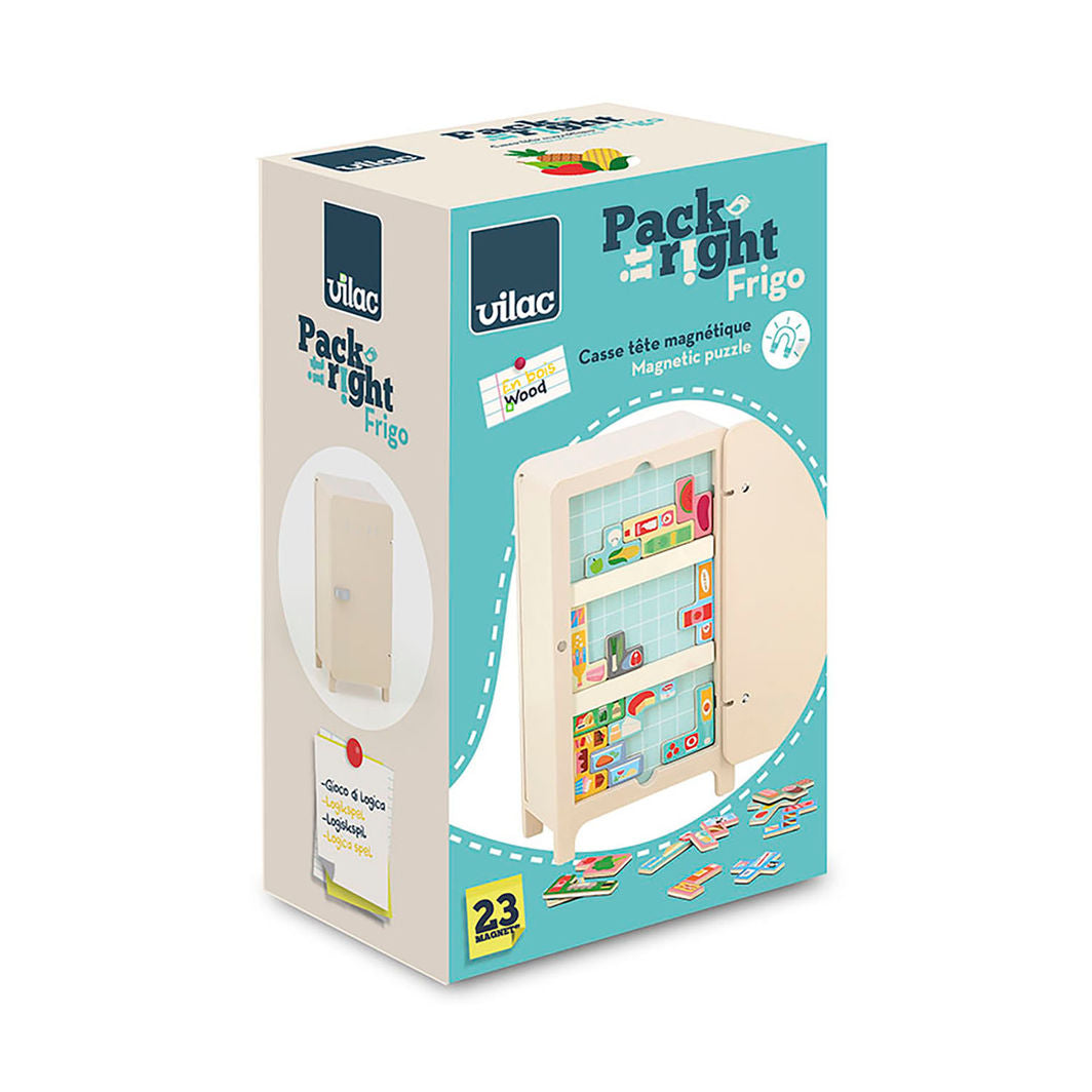Vilac Magnetleksak för en person, Logikspel med 21 delar - Kylskåp