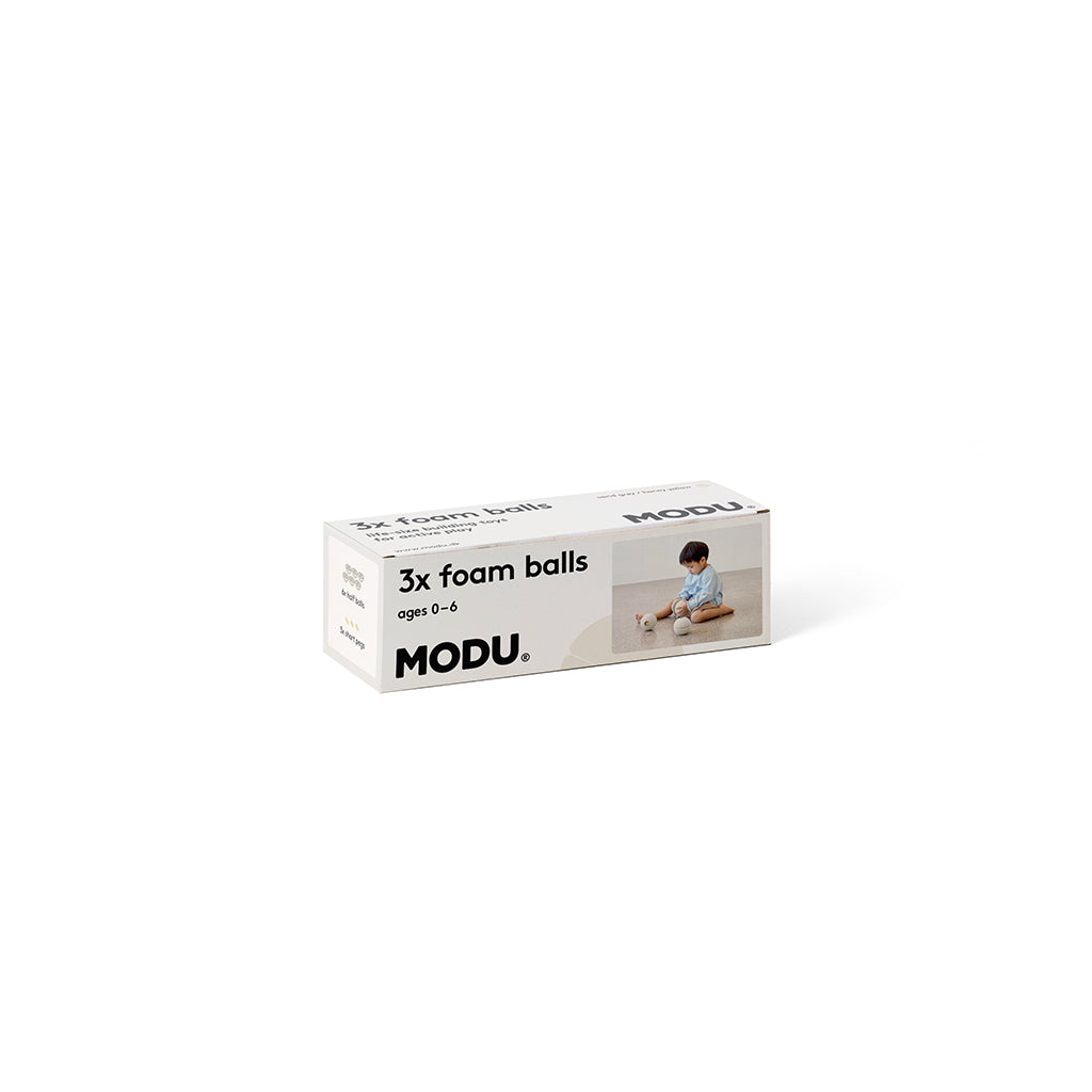 Modu 3 skumbollar, Sandgrå/Honungsgul