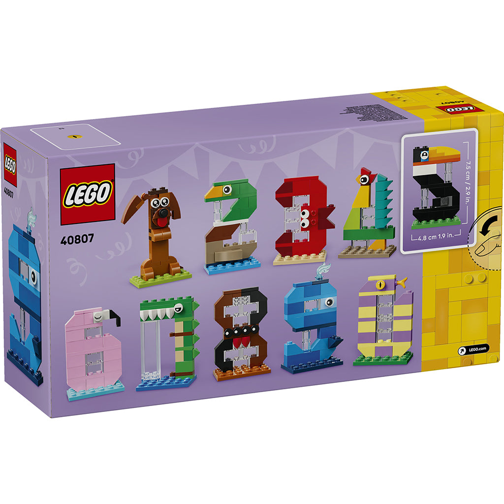 LEGO® Födelsedagstal Dekoration med djurtema 40807