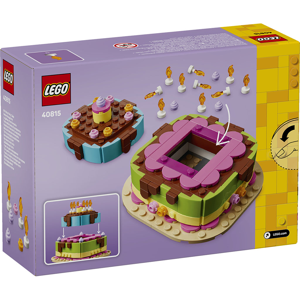 LEGO® Födelsedagstårta med dekorationer, roligt presentset, bordsdekoration 40815