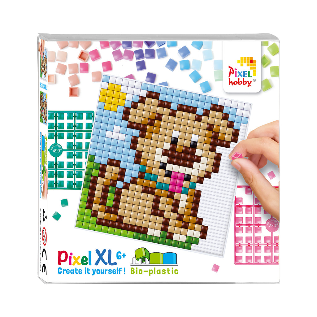 Pixelmosaik, XL mosaic pärlor, baspaket - Hundvalp