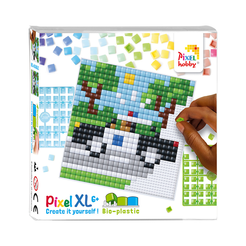 Pixelmosaik, XL mosaikpärlor, startset – Polisbil