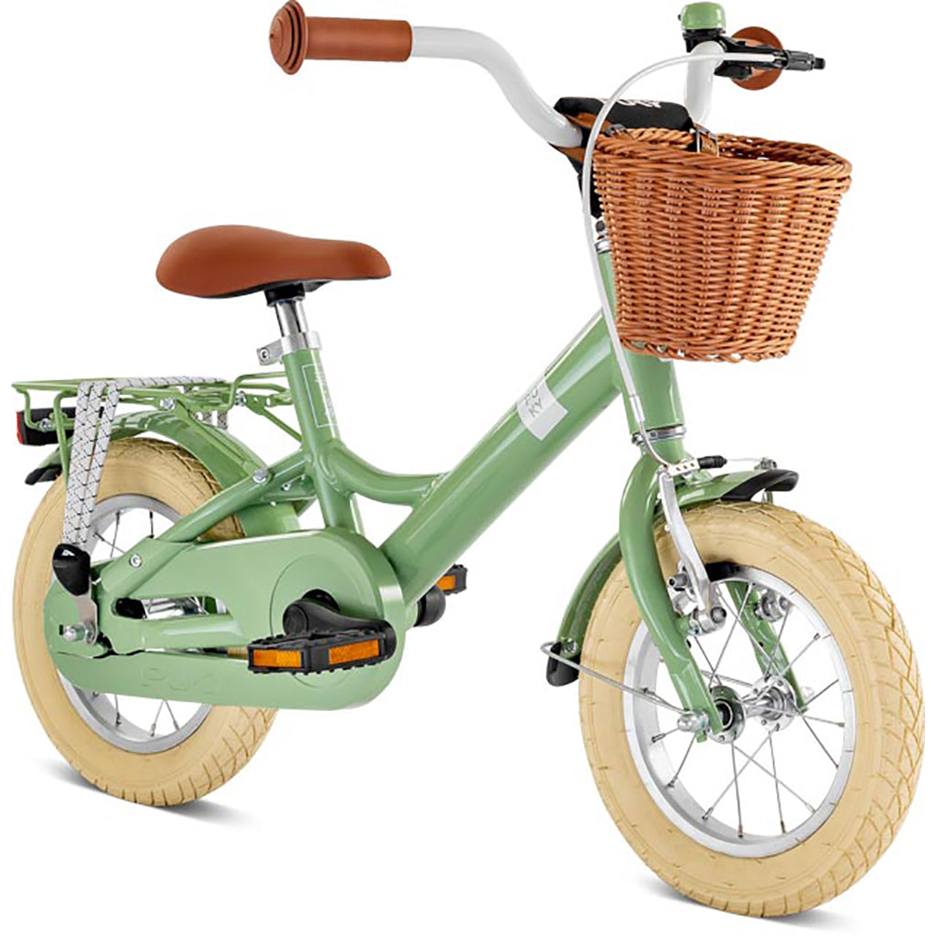 Puky Youke Classic cykel med handbroms och cykelkorg, 12&quot; - Retro green - Från 3 år