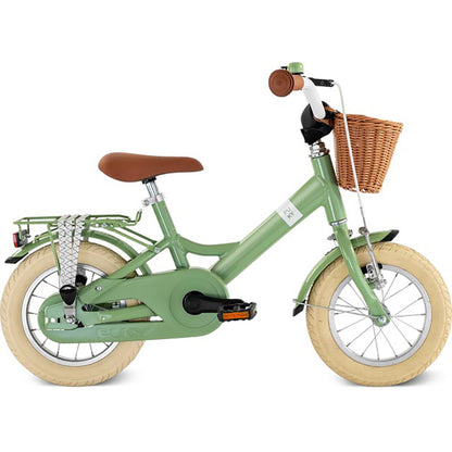 Puky Youke Classic cykel m. håndbremse og cykelkurv, 12&quot; - Retro green - Fra 3 år