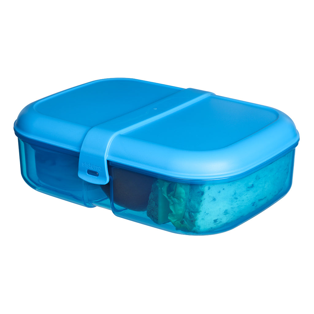 Sistema Ribbon lunchlåda med avtagbart fack, 1.1L - Blå