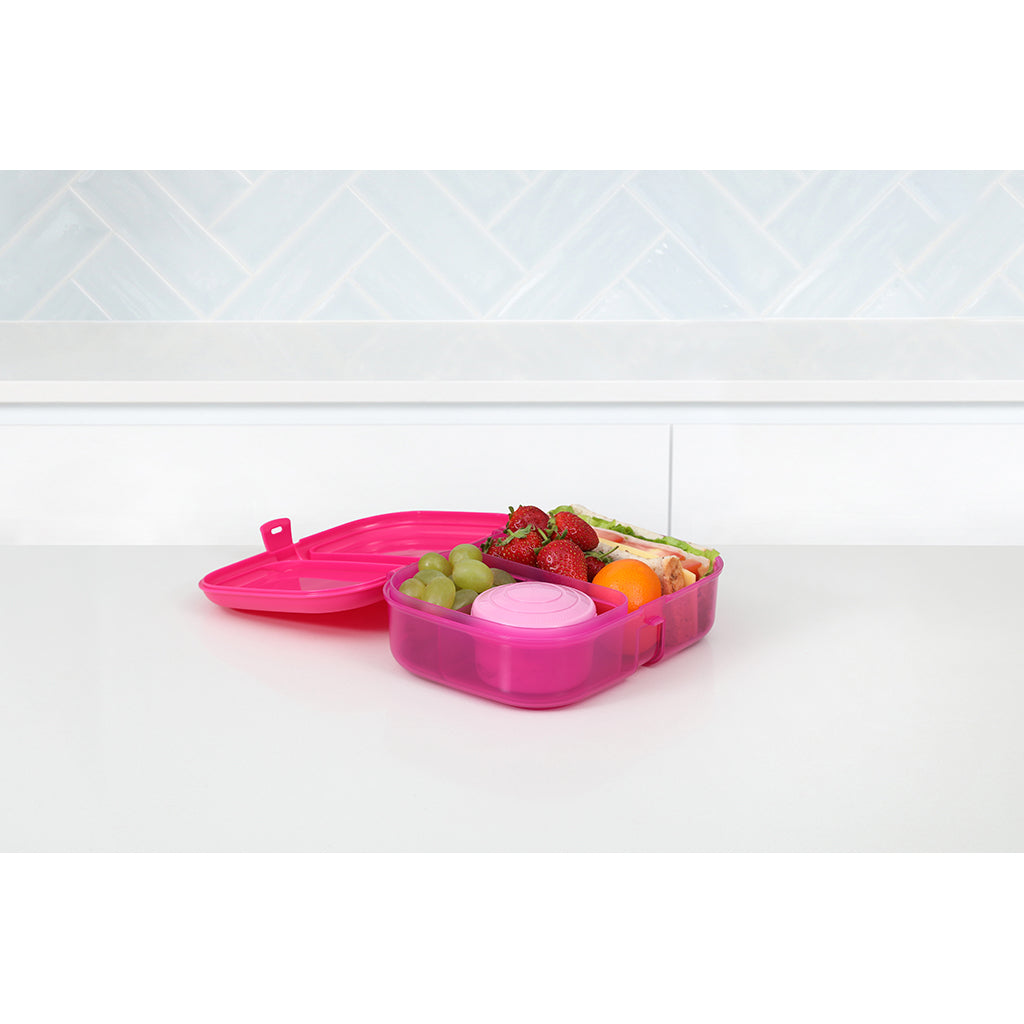Sistema Ribbon lunchlåda med avtagbart fack, 1,1L - Pink