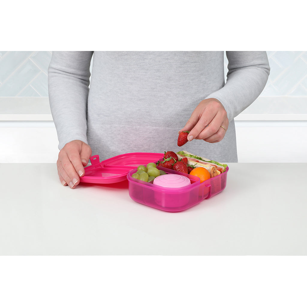 Sistema Ribbon lunchlåda med avtagbart fack, 1,1L - Pink