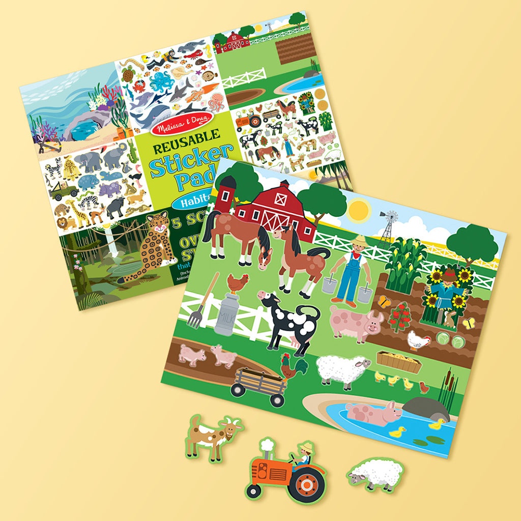 Skumklistermärken, återanvändbara - min habitat