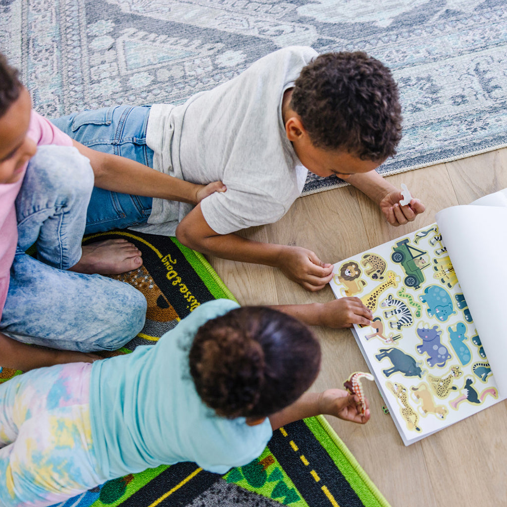 Skumklistermärken, återanvändbara - min habitat