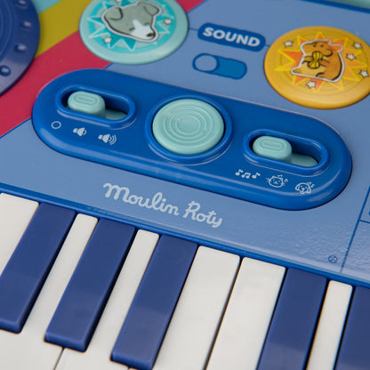 Moulin Roty elektriskt keyboard - Puce &amp; Pilou