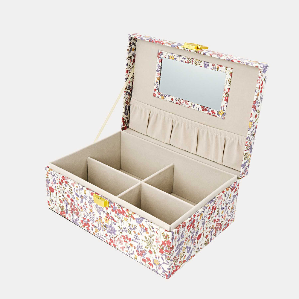 Bon Dep smyckeskrin med Liberty-mönster, Square - Field Flowers