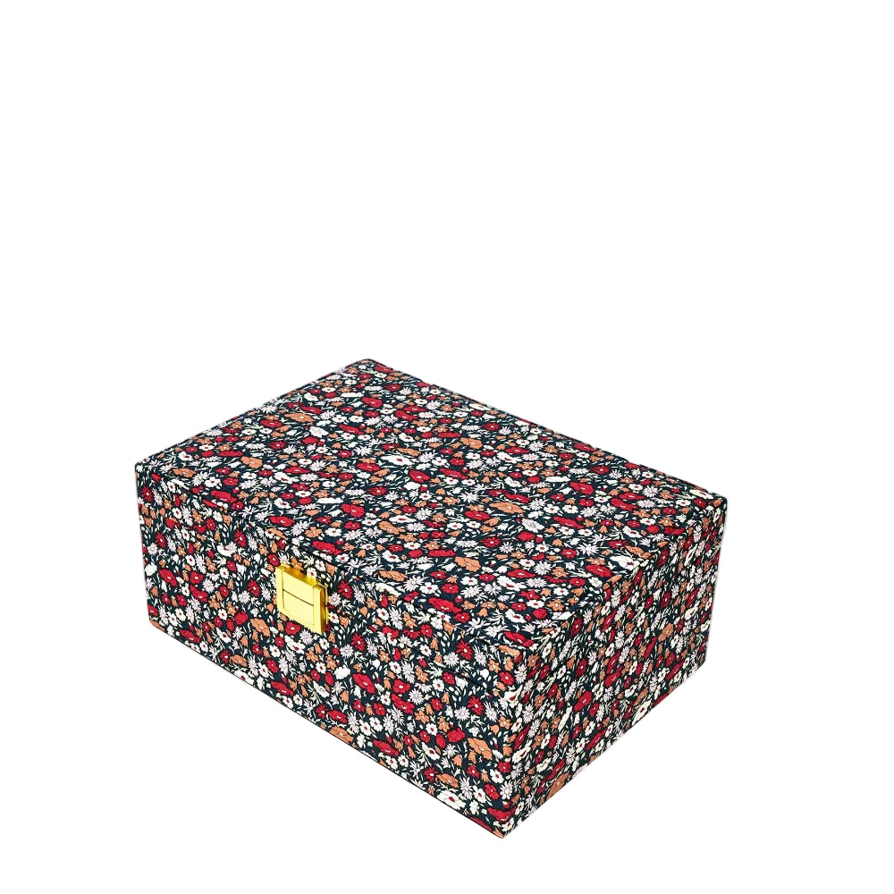 Bon Dep smyckeskrin med Liberty-mönster, Square - Petal &amp; Daisy