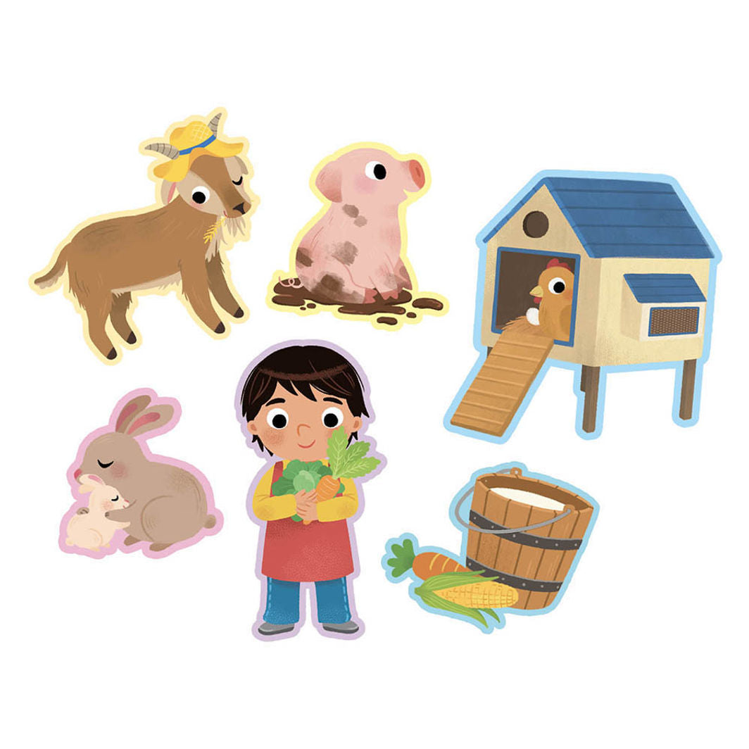 Auzou Mina första klistermärken, På landet