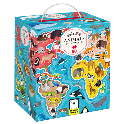 Banana Panda-pussel, Djur i världen - 60 bitar