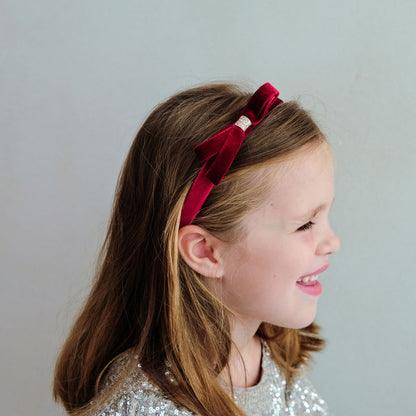 Mimi &amp; Lula - Hårband - Burgundy Violet Bow
