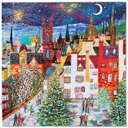 eeBoo Puslespil 1000 brk, Christmas in Edinburgh