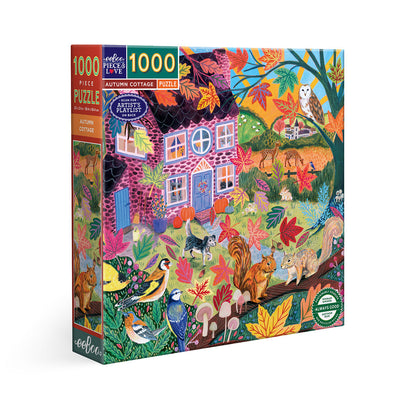 eeBoo Puslespil 1000 brk, Autumn Cottage