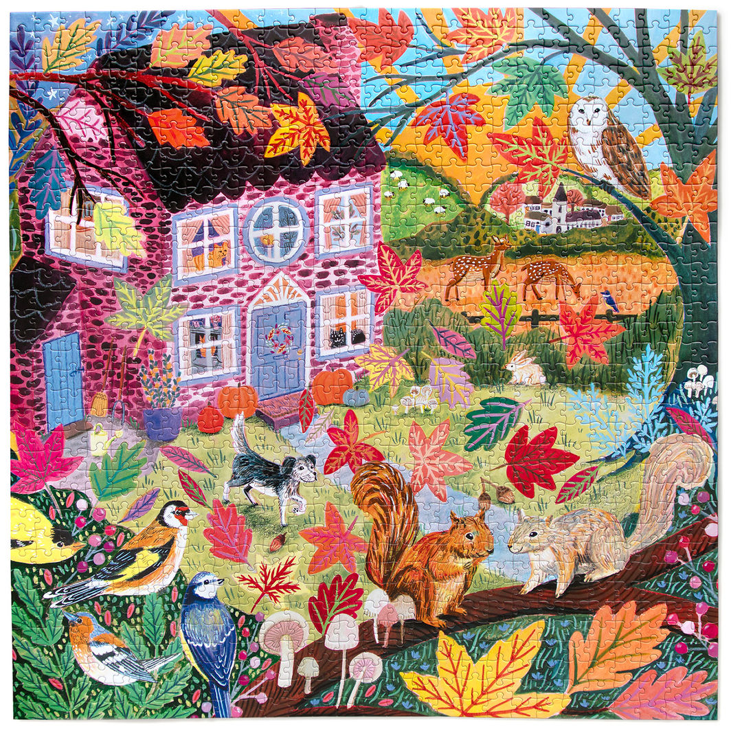eeBoo Puslespil 1000 brk, Autumn Cottage