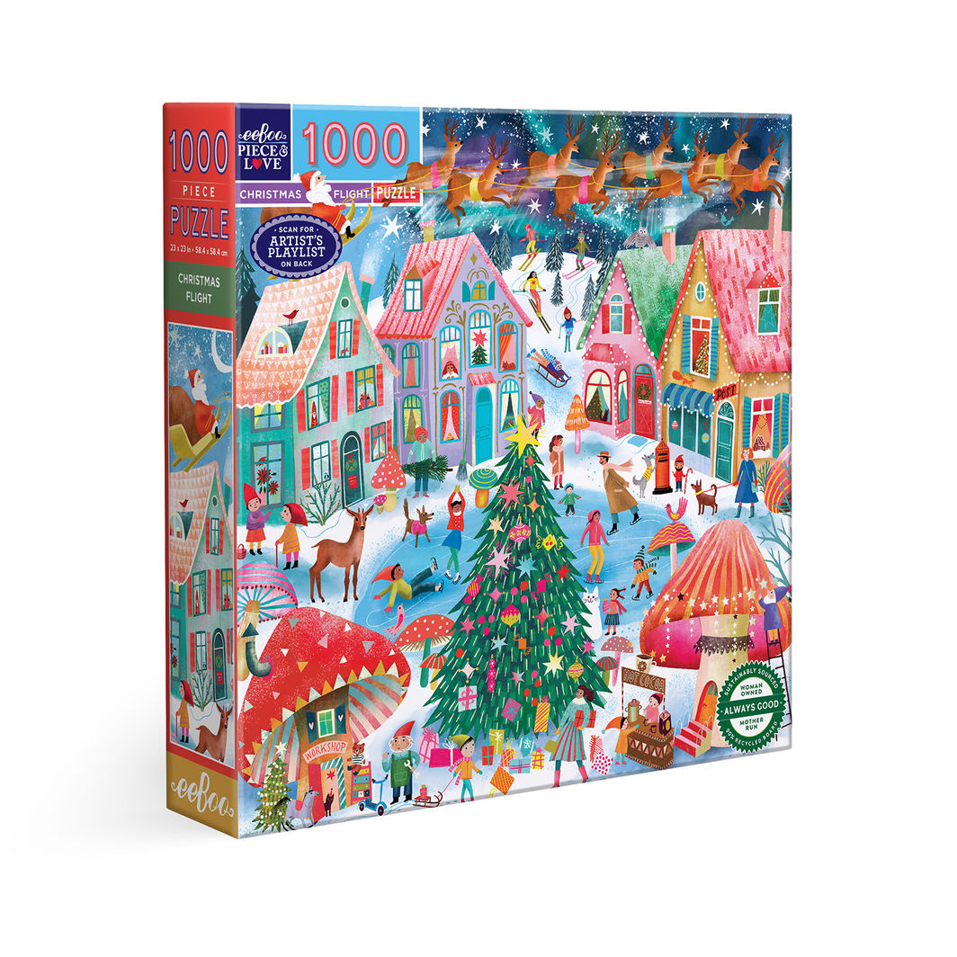 eeBoo Puslespil 1000 brk, Christmas Flight