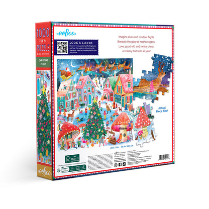 eeBoo Puslespil 1000 brk, Christmas Flight