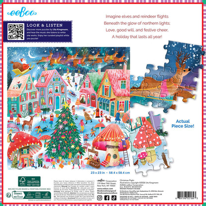 eeBoo Puslespil 1000 brk, Christmas Flight