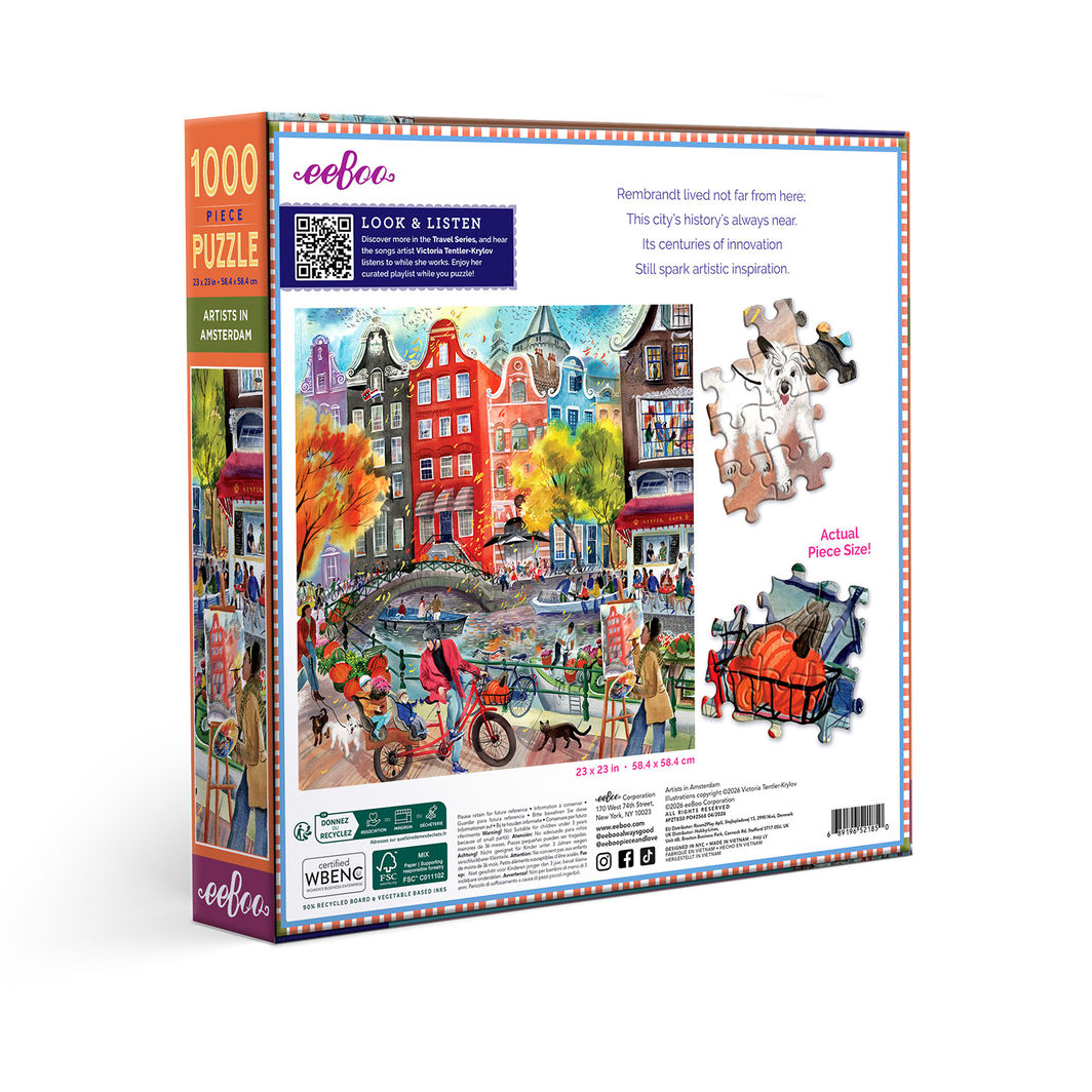 eeBoo Puslespil 1000 brk, Artists in Amsterdam