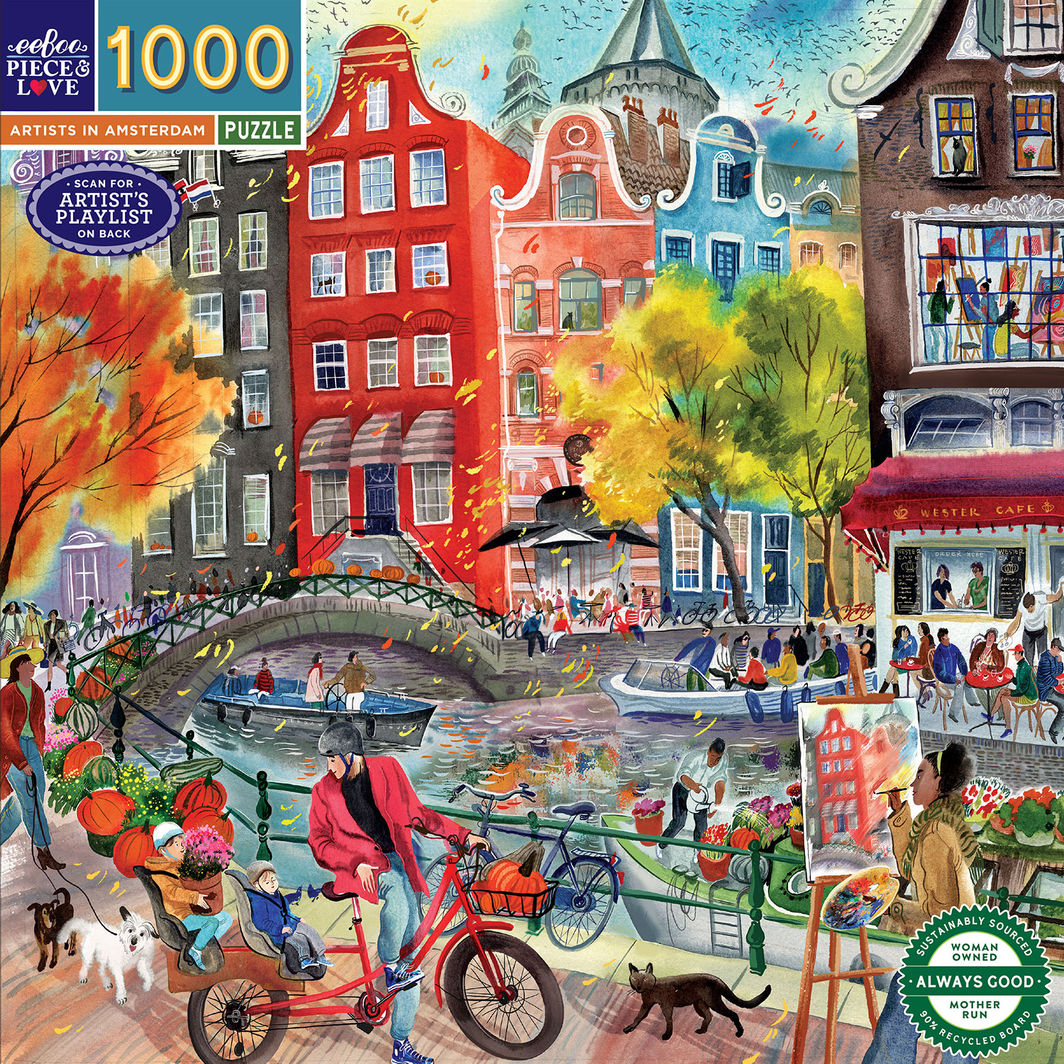 eeBoo Puslespil 1000 brk, Artists in Amsterdam