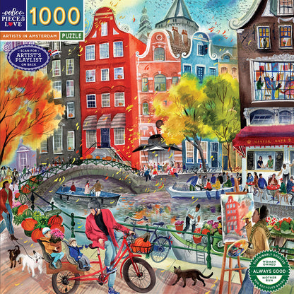 eeBoo Puslespil 1000 brk, Artists in Amsterdam