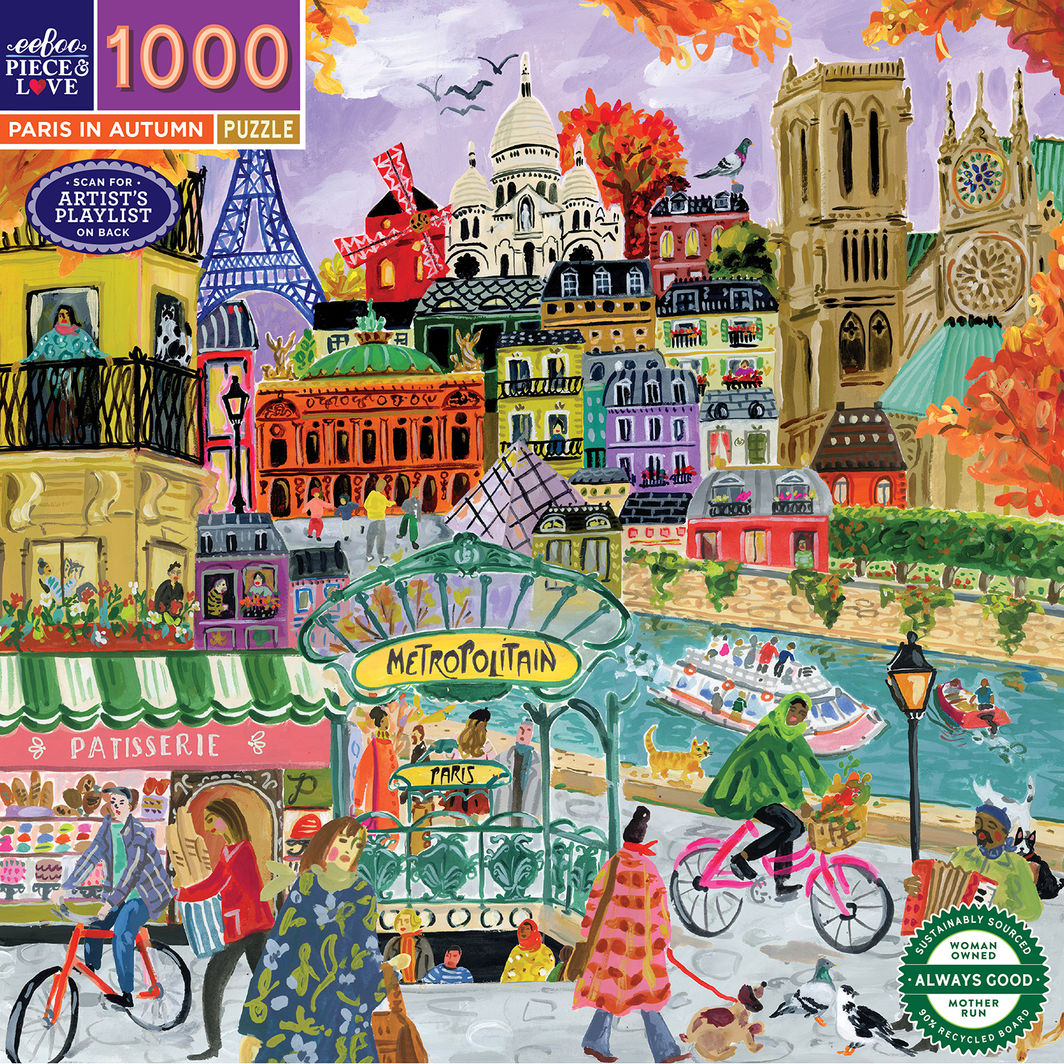 eeBoo Puslespil 1000 brk, Paris in Autumn