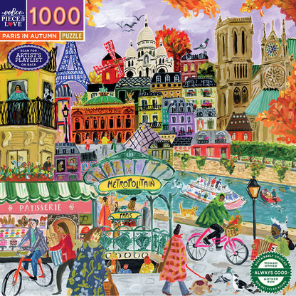 eeBoo Puslespil 1000 brk, Paris in Autumn