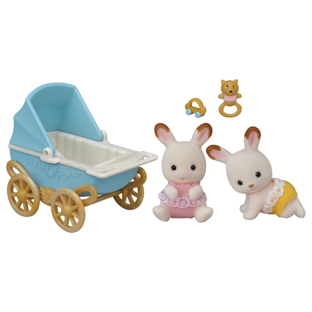 Sylvanian Families, Tvillingarna chokladkanin set m. tillbehör