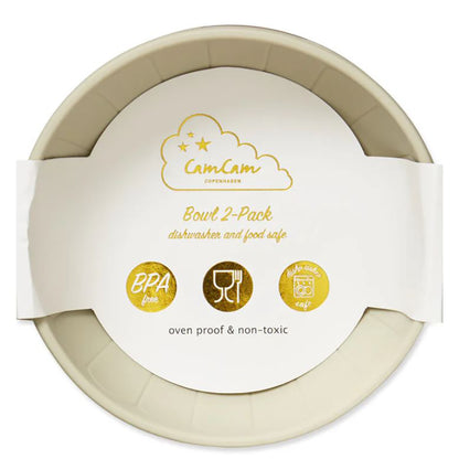 Cam Cam djup tallrik, 2-pack, Flower bowls - Earth mix