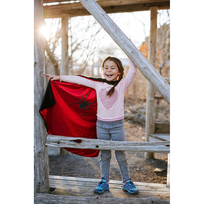 Great Pretenders Spindelmannenmantel och Batmanmantel i ett - strl. 5-6 år