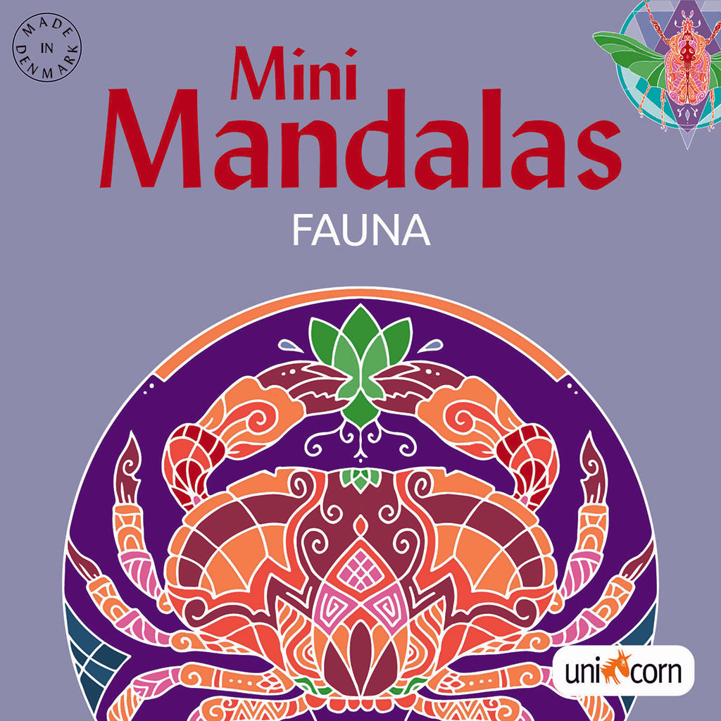 Mandalas målarbok mini, Fauna